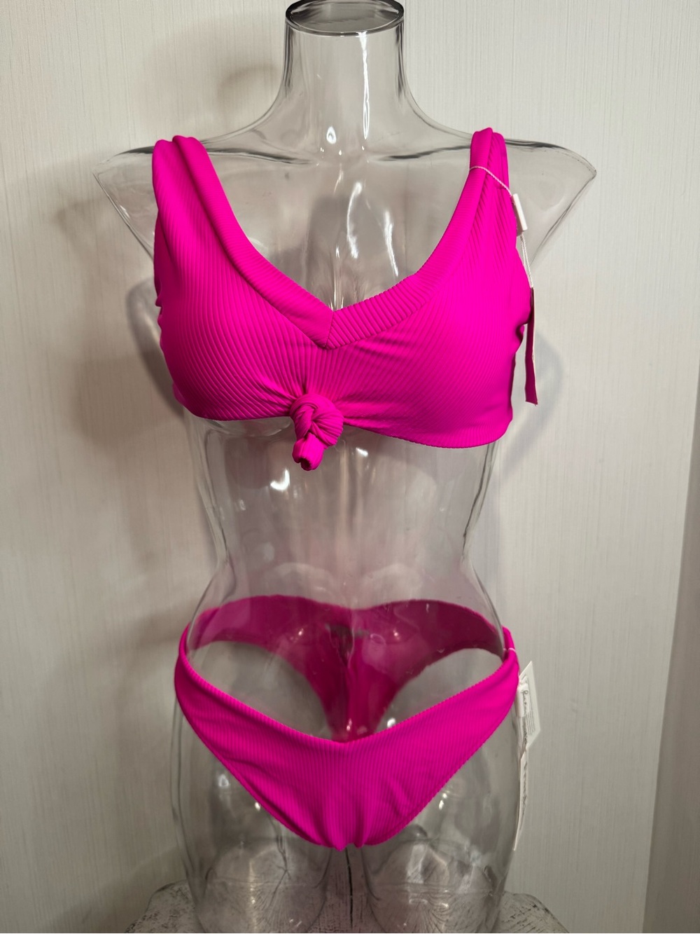 NWT FRANKIE’S BIKNIS Set. Large. Fuchsia Pink. Austin Top. Enzo Bottom.
